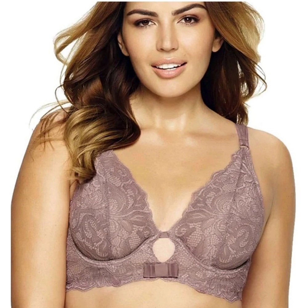 Paramour by Felina Sophia Longline Unlined Bra 32D NWT - Picture 5 of 11